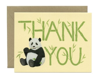 panda thank express card bamboo