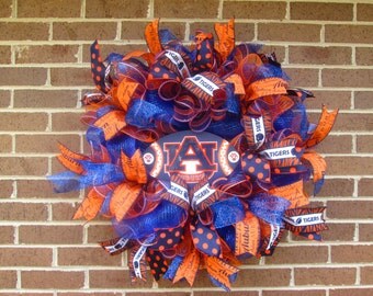 Auburn Wreath, Auburn Mesh Wreath, War Eagle Wreath, Football Wreath, College Wreath, College Football Wreath, AU Wreath