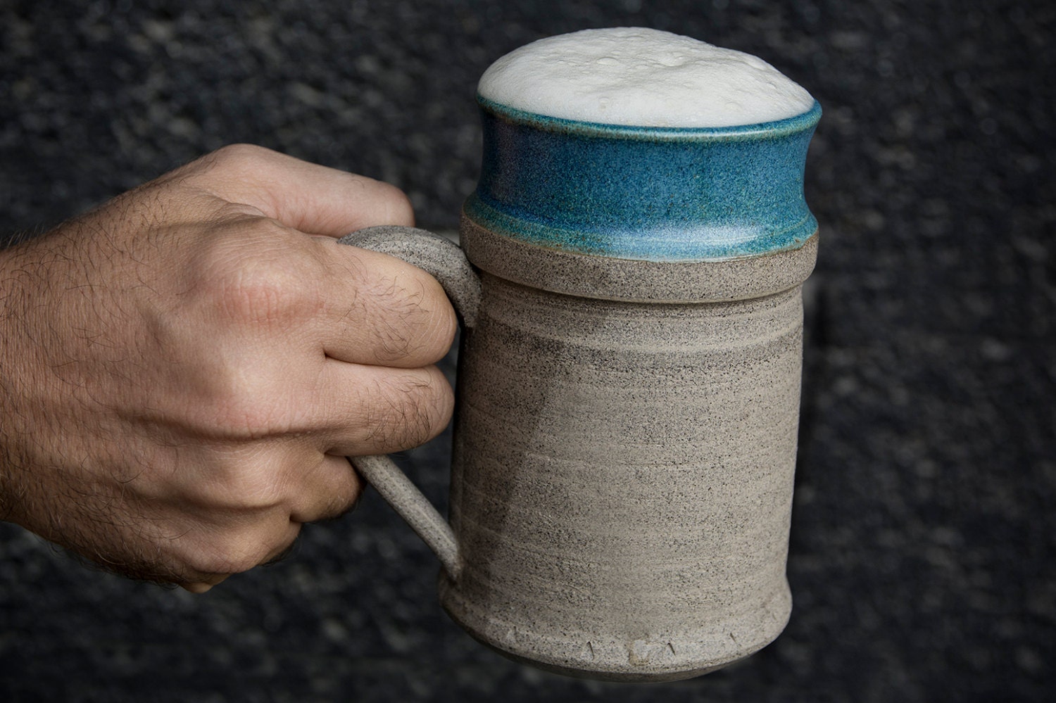 Large Handmade Ceramic Beer Mug Pottery Beer Stein Beer