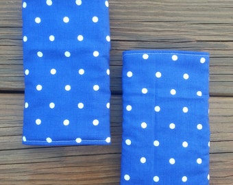 Clearance! Royal Blue Polka Dot Teething Pads for Ergo/Tula/Beco/Mai Tei Carriers