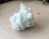 Aura Prehnite on Quartz, Opal Aura Prehnite and Quartz, Aura Quartz, Green Prehnite, Reiki Healing, Rare Mineral Specimen, Mineral Display