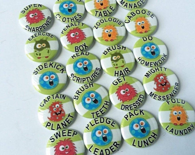 Whimsical Monster Magnets - Packaged Party Favors - Preschool Math - Patterning - Teacher Gifts - Pretend Play - Stocking Stuffers
