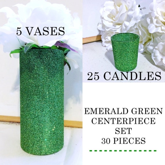 Emerald Wedding Centerpiece Set Wedding by EverydayDesignEvents