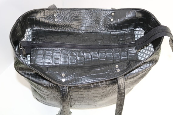 Download On Sale Tote Bag Black Mock Croc with by MulberryHillDesign