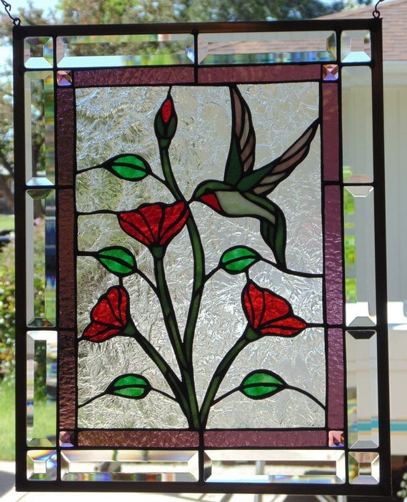 Stained Glass Window Hanging 20 X 16