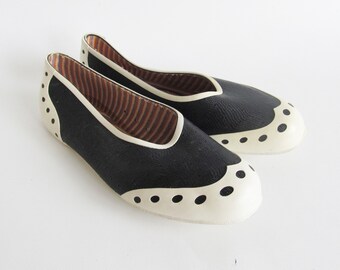 Vintage Jelly Slip ons • Rubber Shoes • Jellies • Jelly Shoes • Rubber Shoes • Rubber Slip Ons • Ballerina's • Mod • US 6.5 • EU 37 • UK 4