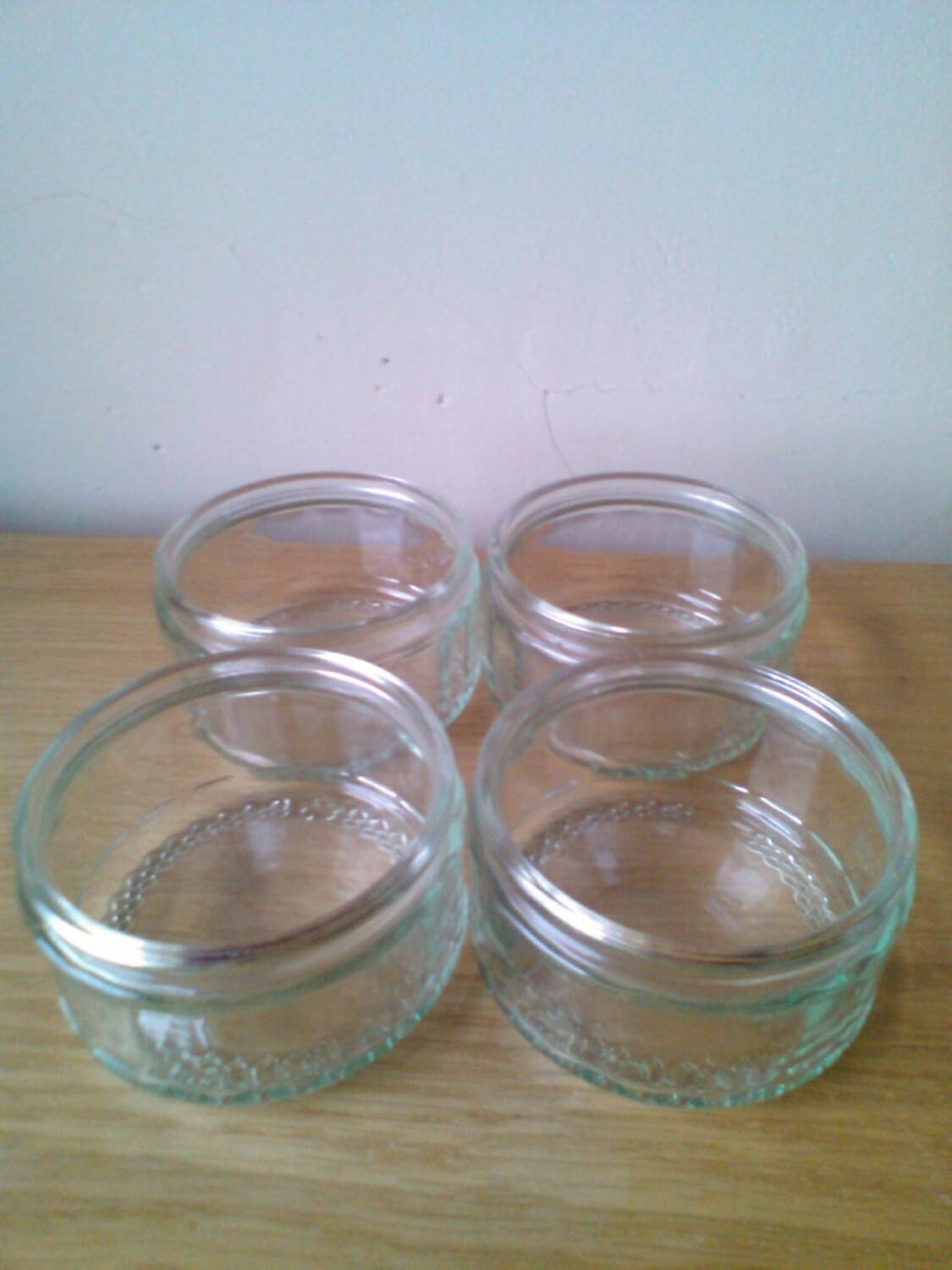 Glass Ramekins x4 for use in crafts candle making, floral