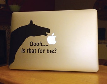 Horse Eating Apple MAC Laptop decal