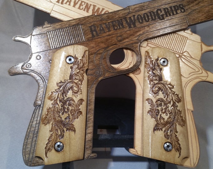 Engraved 1911 Grips Ravenwoodgripsllc 3167