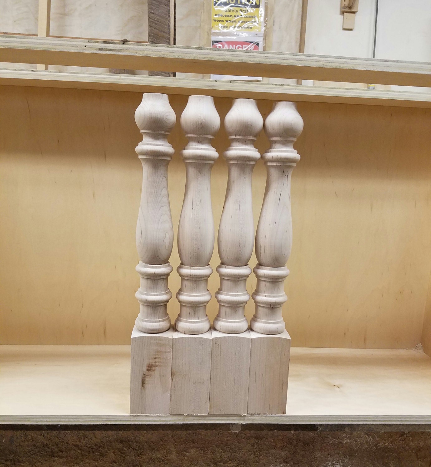 Set of 4 Unfinished Solid Maple Table Legs 22 X 2 by