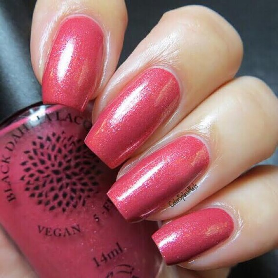 Red Chrome Flakie Nail Polish by Black Dahlia Lacquer Red