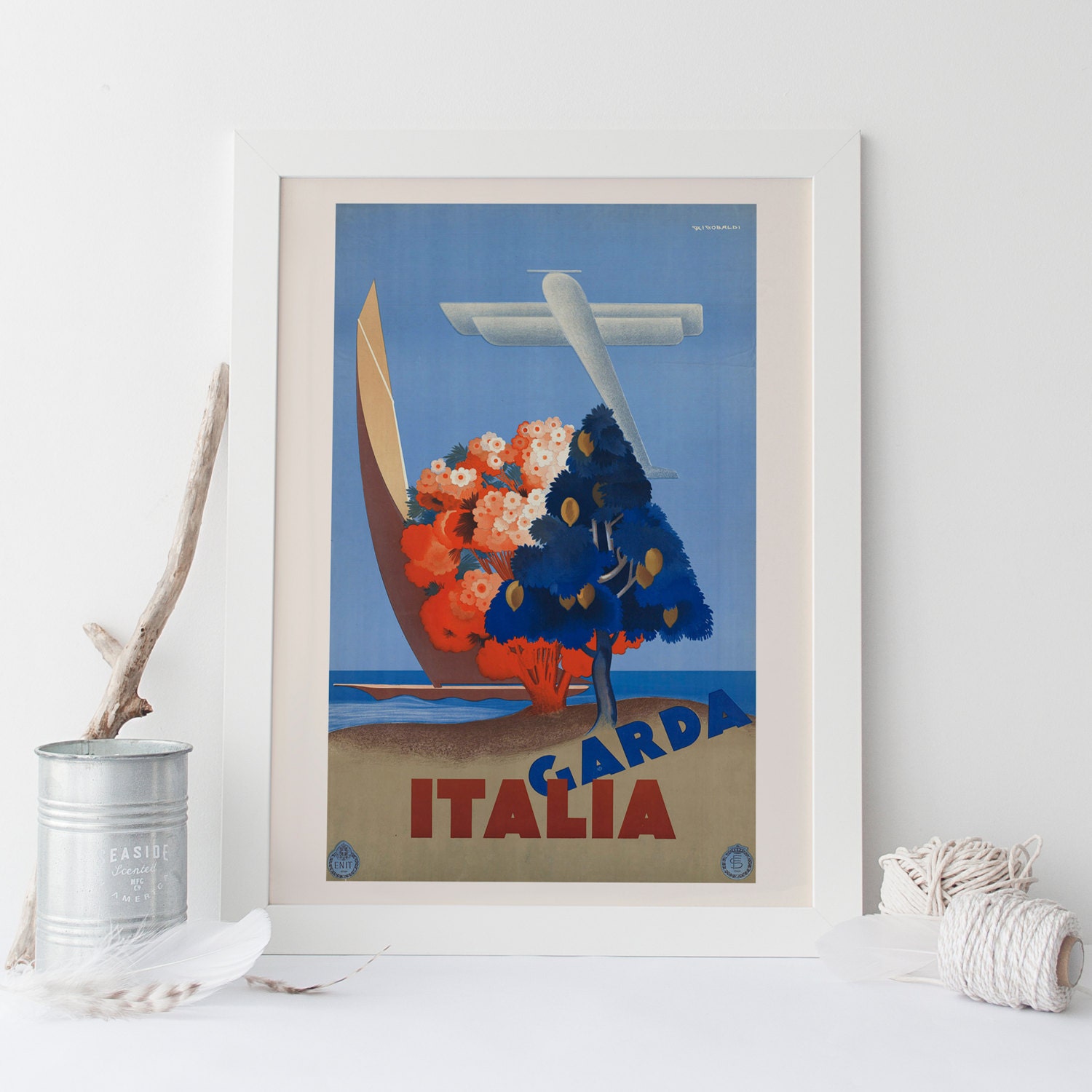 ITALIAN PROPAGANDA POSTER Italy Art Deco Poster Frame-Ready