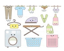 Beliebte Artikel für laundry clipart auf Etsy