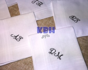 Ladies Monogram Handkerchief / Bridesmaid Handkerchief