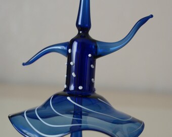 Sufi Whirling Dervish made of GLASS Handmade 4.72"