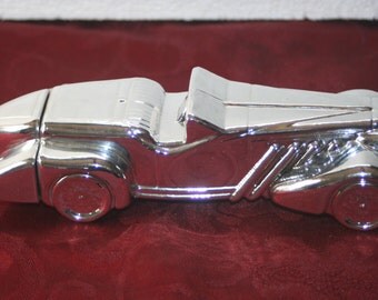 Vintage Chrome Duesenberg Avon Car Bottle, Vintage Decanter Bottle
