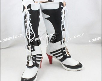 Suicide Squad Harley Quinn Custom Made Cosplay Boots/Shoes
