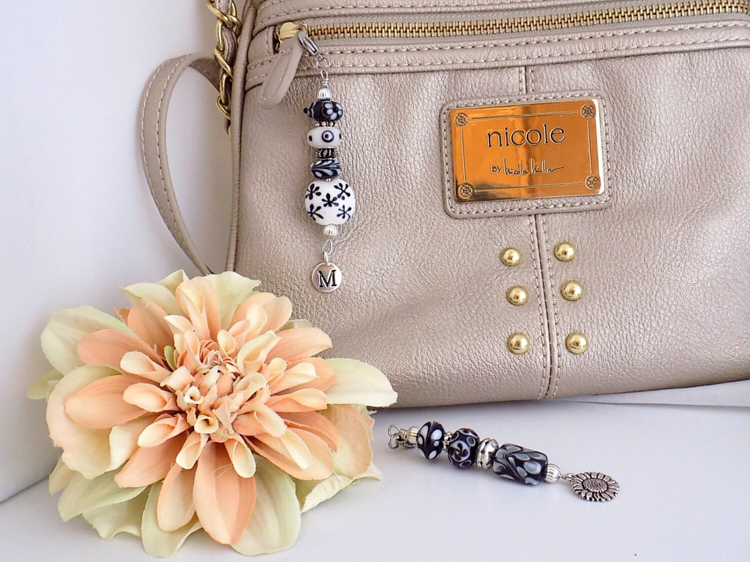 Beaded Zipper Pulls Charm Zipper Pull Beaded by TreasuresofJewels