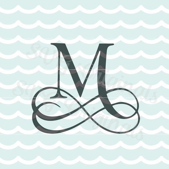 Download SVG Infinity font single monogram letter M cutting by SVGoriginals
