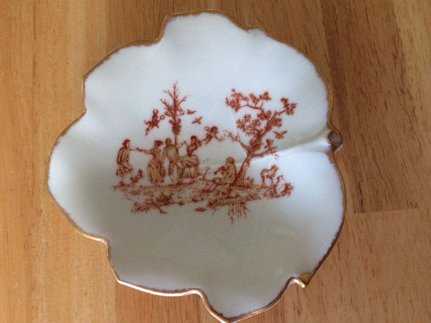 Vintage GDA Limoges France Serving Dish. Pre 1970s. Pastoral Pattern