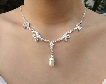 Wedding Jewelry, Bridal Jewelry, Wedding Necklace, Bridal Necklace, Wedding Necklace pearl, Wedding Pearl Necklace, Pearl Necklace Wedding