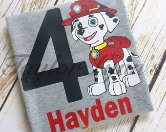 Paw patrol shirt, paw patrol tee, paw patrol birthday, paw pets, marshall shirt, paw patrol marshall