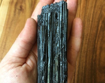 black tourmaline crystal - black tourmaline raw - black tourmaline point - raw black tourmaline - A grade black tourmaline cluster - protect
