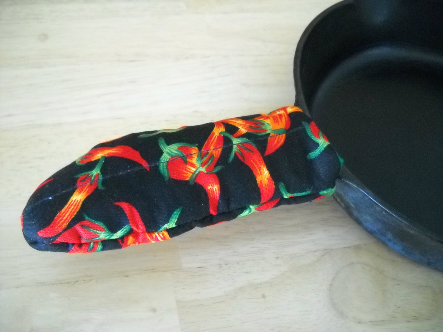 Pan handle cover//Quilted pan handle potholder//Fabric pan