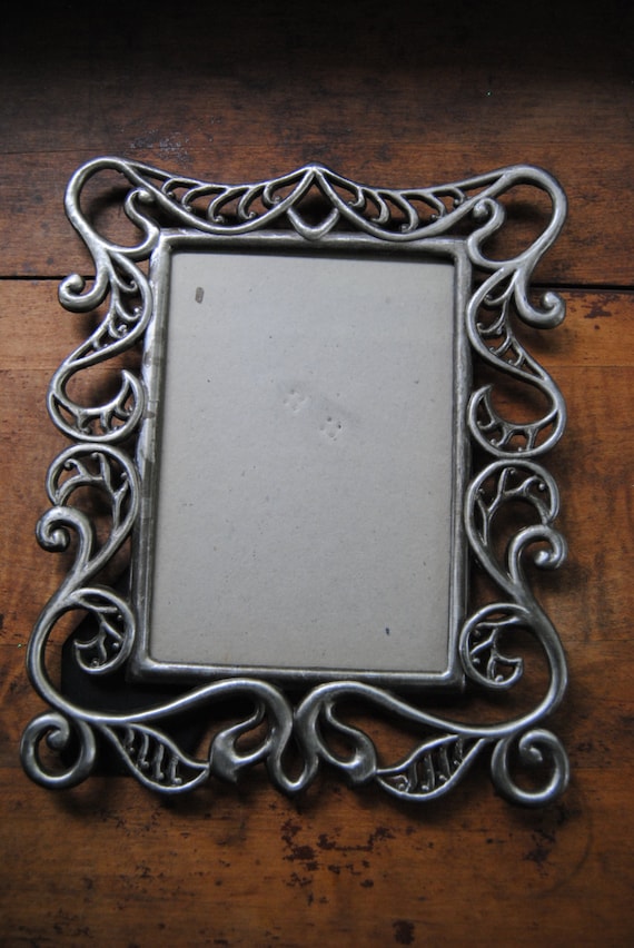 Vintage 5x7 Picture Frame Silver Toned by artGlassANDthrift