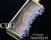 Natural Amethyst Pendant Necklace - Uruguayan Crystal On Leather Cord, Unisex Spiritual Jewelry - View #7