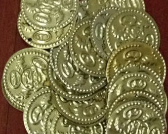 200 X Large Coins Belly Dance Costumes, hip Scarf Coins Gold,Silver.