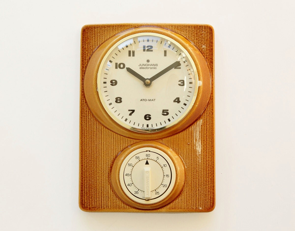 Atomic Space Age JUNGHANS Ceramic Kitchen Clock Timer Mid