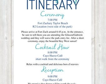 Welcome Letter Wedding Itinerary Hotel Welcome Letter