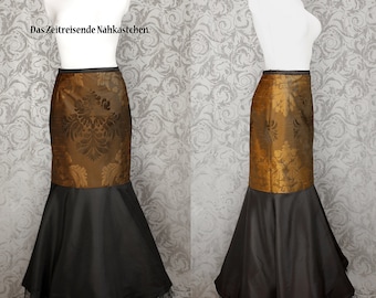 Fishtail skirt, mermaid skirt, brocade, gothic - made to measure