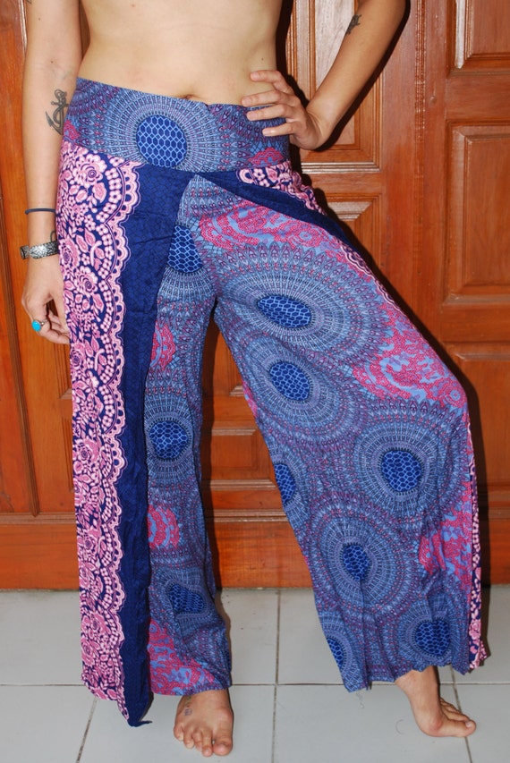 NEW Authentic Thai Harem Pants Split Open Leg Full by AsiaRainShop