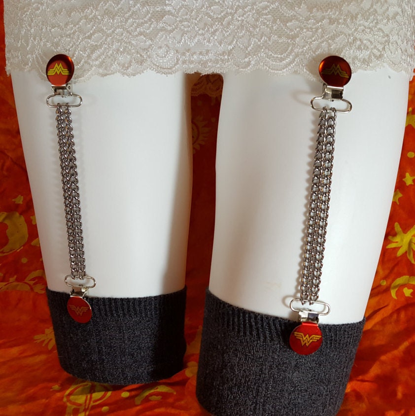Wonder Woman Sock Garters Garter Straps Chain Garters Super