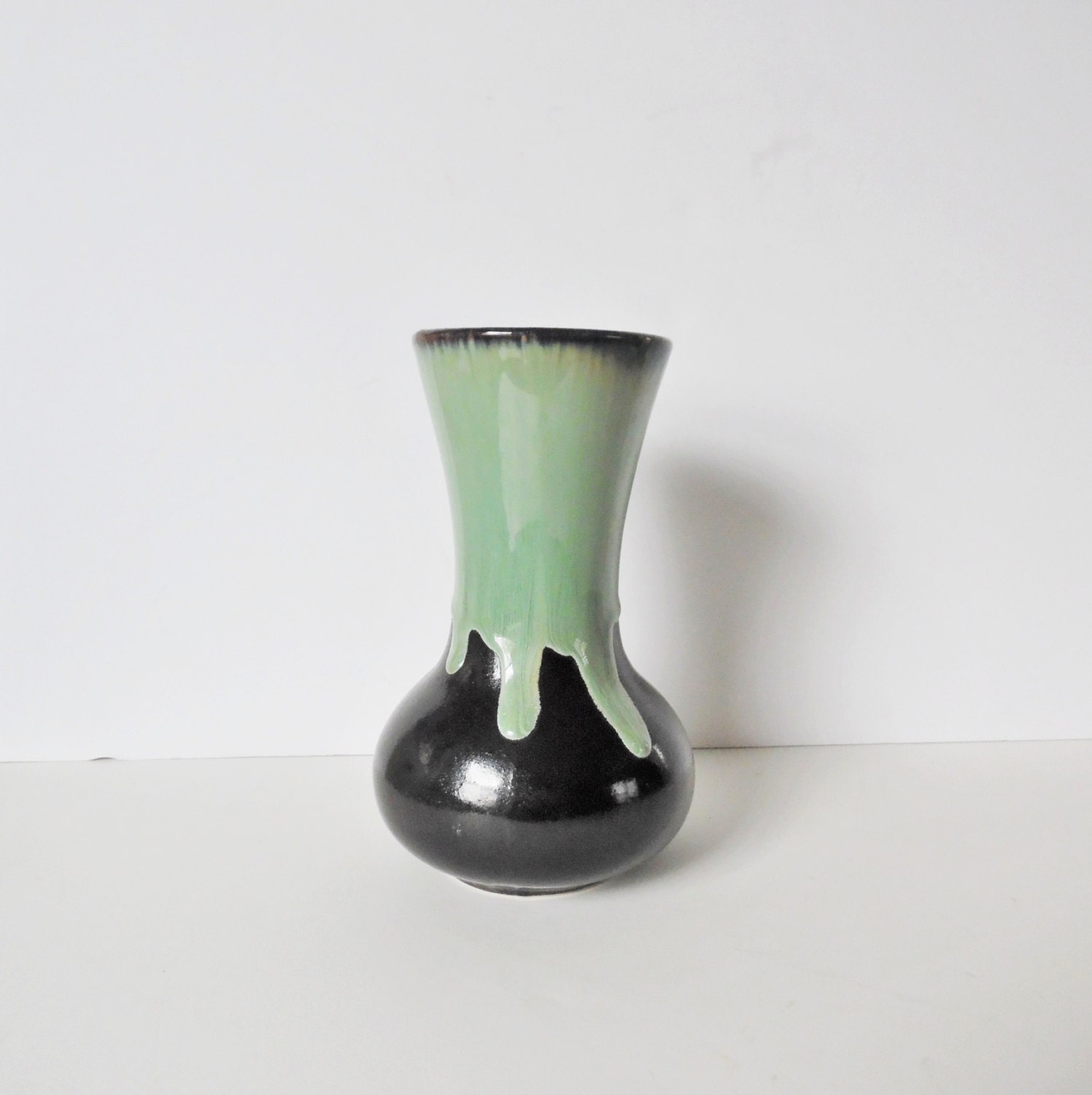 Vintage Green Vase Vintage Mint Vase Vintage Vase Ceramic Vase