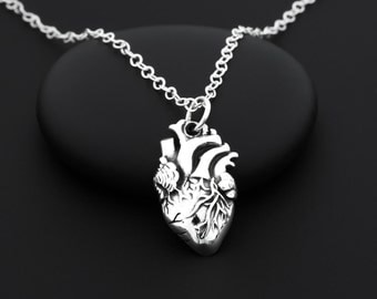Anatomical Heart Necklace, Real Heart Necklace, Human Heart Necklace, Anatomically Correct Heart Necklace, Anatomical Heart Jewelry