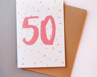 50 birthday card // Greeting card