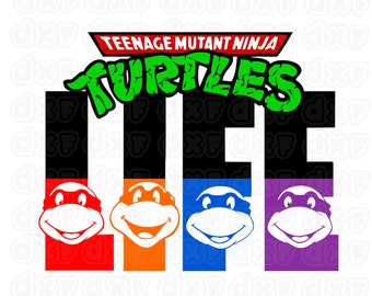Teenage Mutant Ninja Turtles life Vinyl Window Decal Cutting File / Clipart Set in Svg, Eps, Dxf, and Jpeg for Cricut and Silhouette