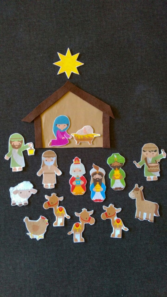 A Child Is Born-Bible Story Felt Board Set// by KidInMeCreations