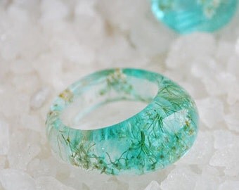 nature rings, nature inspired rings, resin ring flower, resin ring , eco resin, eco resin ring, resin rings, eco resin ring, terrarium ring