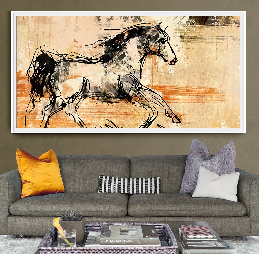 Horse Painting Abstract Decor Large Horse Wall Art Poster   Il Fullxfull.1056676666 8rt9 