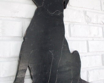 Black Lab Rustic Wooden Home Decor Black Labrador Sign Dog Wall Art #5008