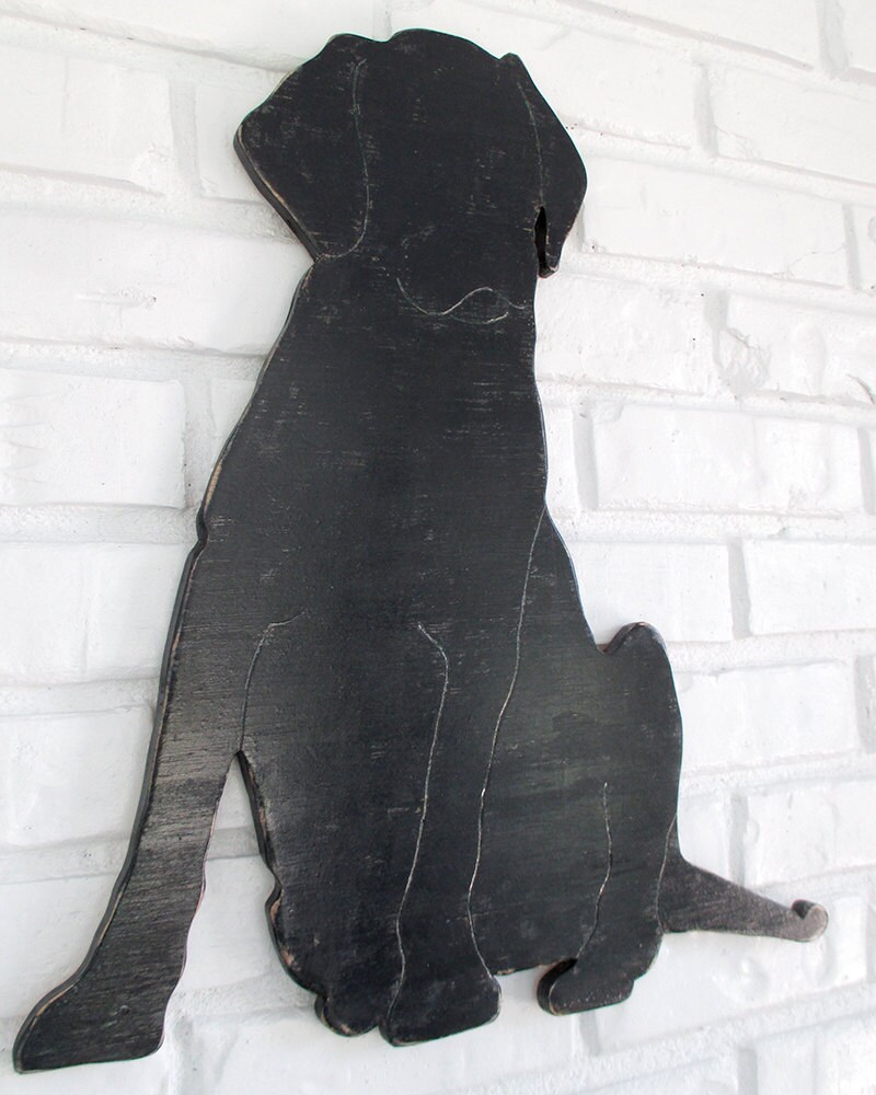 Black Lab Rustic Wooden Home Decor Black Labrador Sign Dog