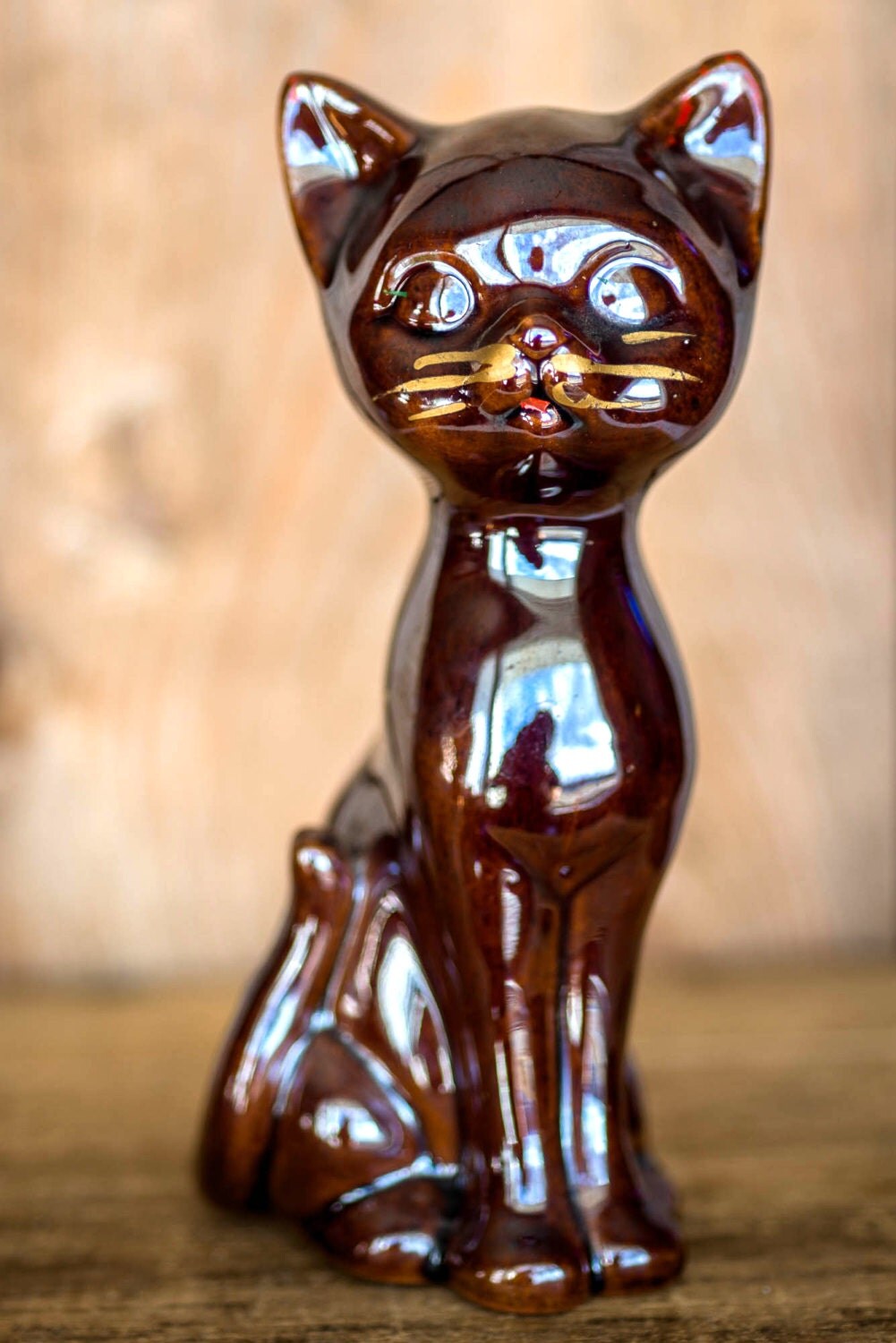  Vintage  Ceramic  Cat  Figurine  Mid Century Kitsch Kitty Cat 