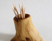 Rustic Toothpicks Holder, Natural Wood Toothpicks Holder, Wooden Toothpicks Stand, Mom gift