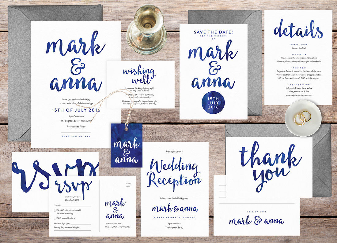 Navy wedding invitation set, Wedding invitation printable, Wedding set, Wedding details card, Wedding RSVP postcard, Wedding save the date