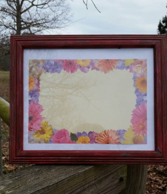 Painted and Distressed Red 8x10 Picture Frame Red by SimplyTwined