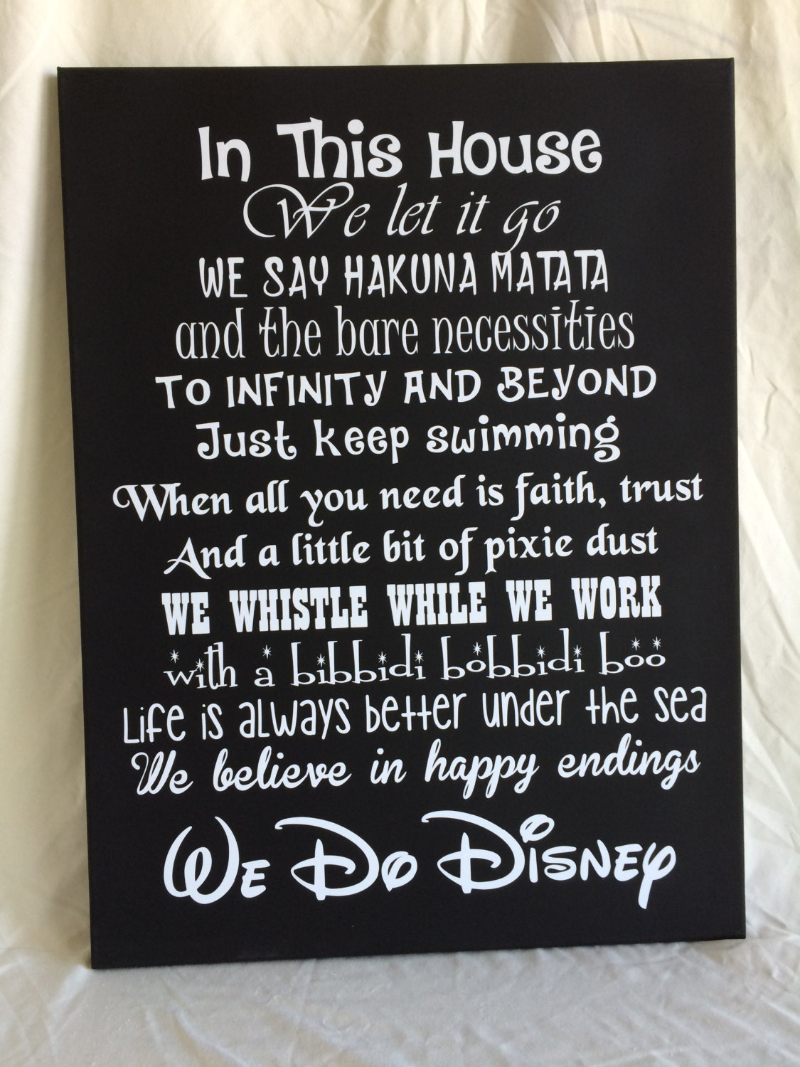 We Do Disney Canvas Sign